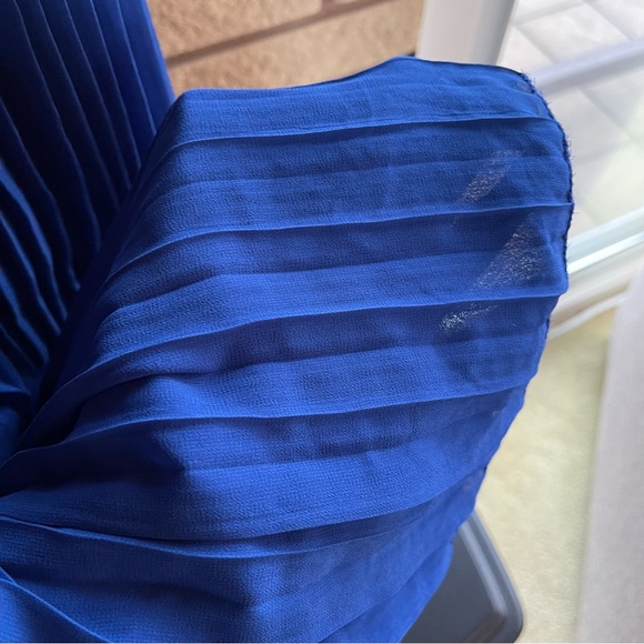 Blue pleated maxi skirt - Picture 9 of 10